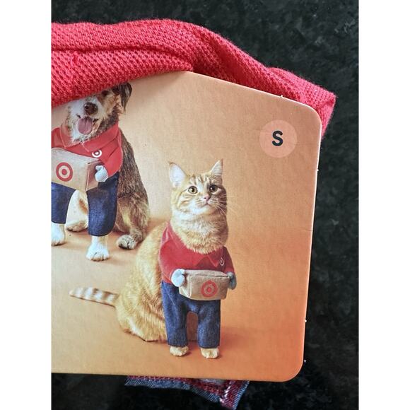 Team Member Jeans Dog and Cat Frontal Costume - Boots & Barkley™ Red Sz S - Picture 2 of 4